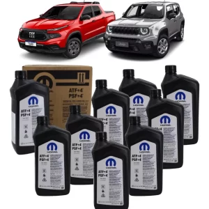 Kit 9L Óleo Transmissão Sintético Mopar ATF+4 - Original Fiat Toro e Jeep Renegade (6 Marchas)
